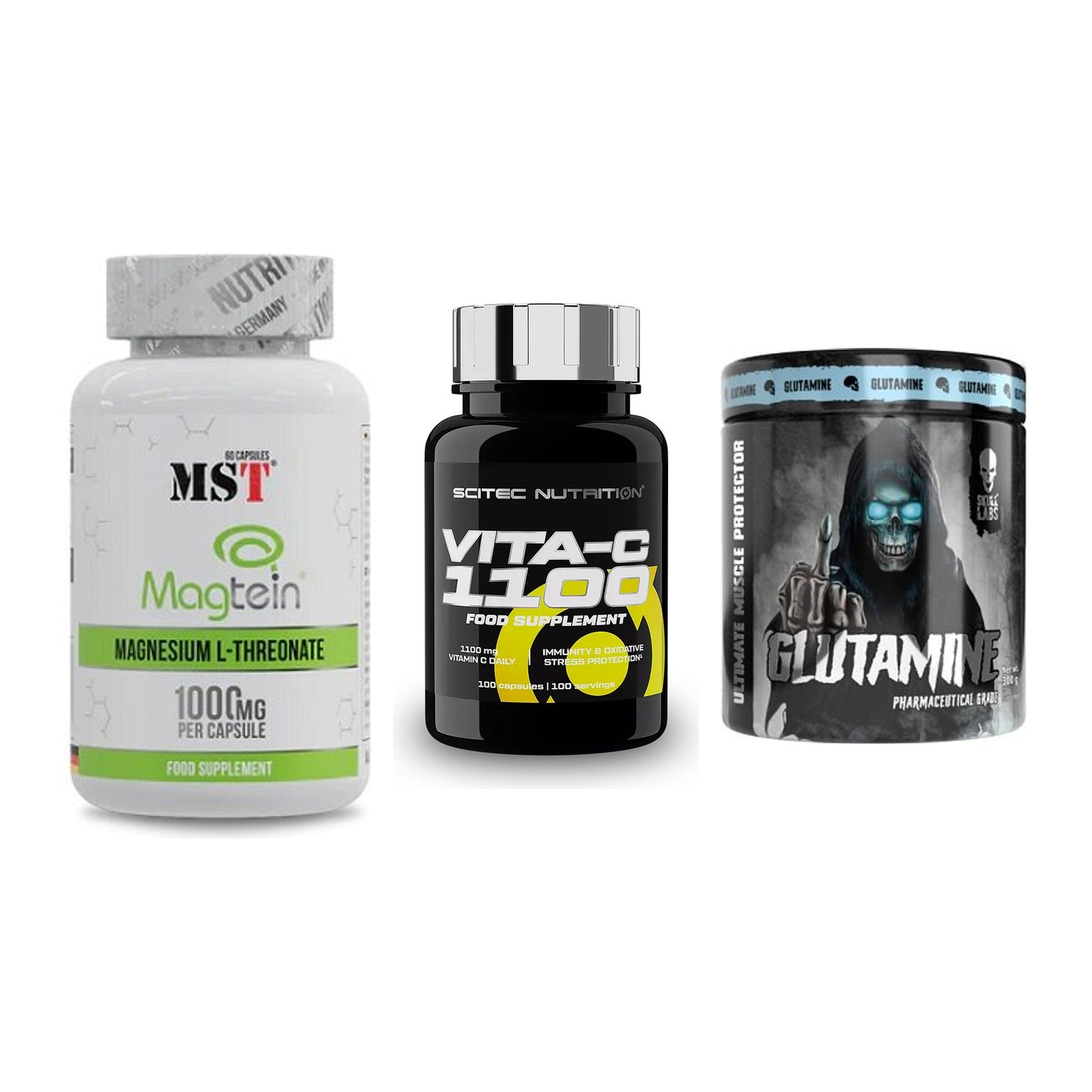 Ausdauer-Set: MST Magnesium + Scitec Vitamin C + Skull Labs – alle enthaltenen Artikel