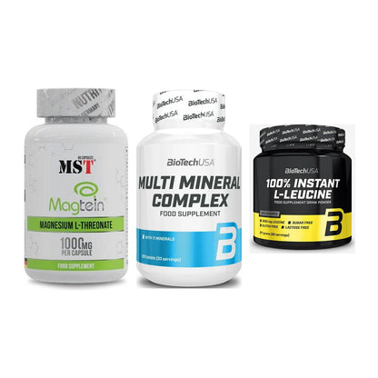 Ausdauer-Set: MST Magnesium + BioTech Multi + BioTech 100% – alle enthaltenen Artikel