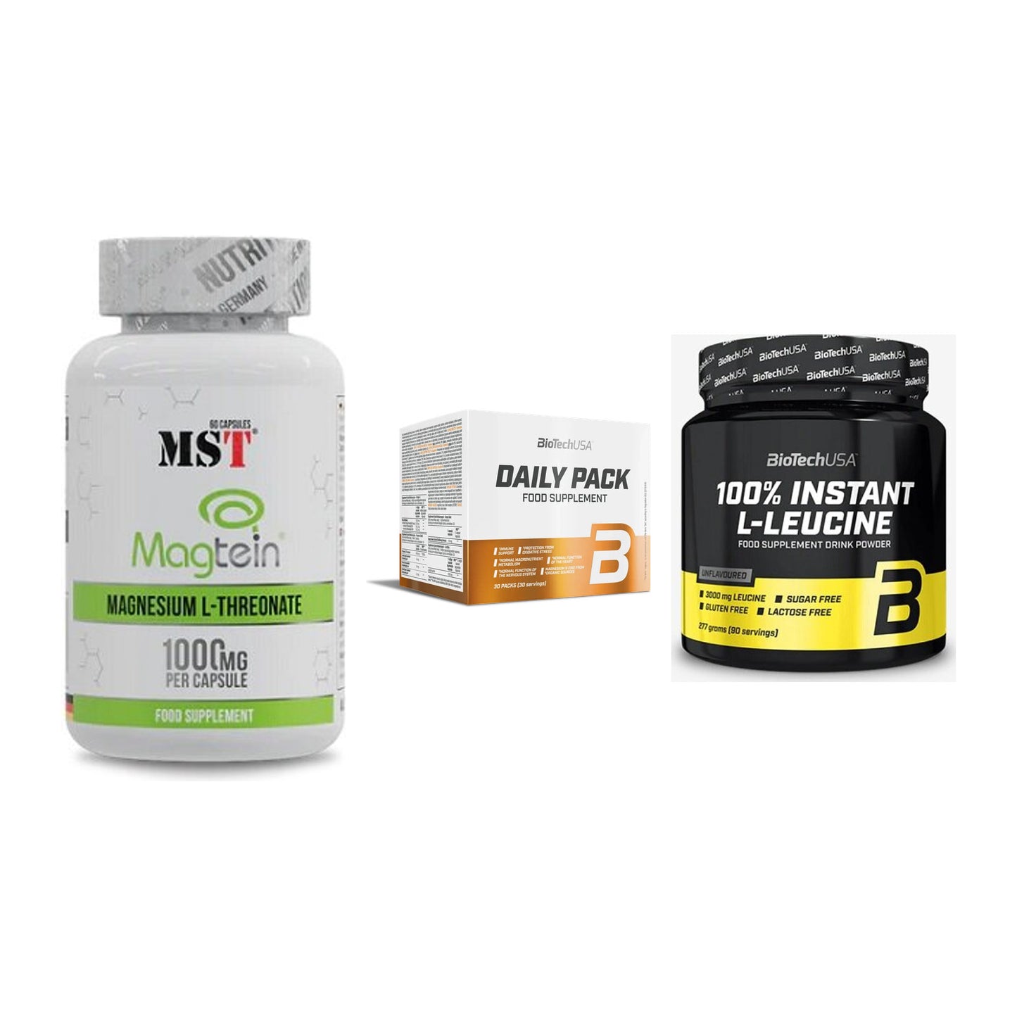 Ausdauer-Set: MST Magnesium + BioTech Daily + BioTech 100% – alle enthaltenen Artikel