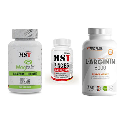 Ausdauer-Set: MST Magnesium + MST Zinc + ProFuel L-Argini – alle enthaltenen Artikel