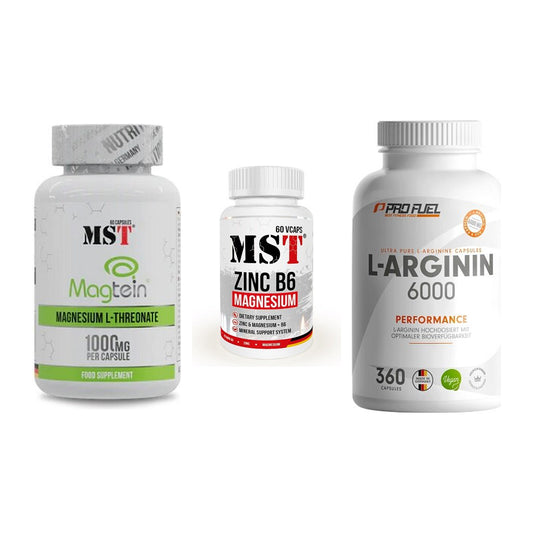 Ausdauer-Set: MST Magnesium + MST Zinc + ProFuel L-Argini – alle enthaltenen Artikel