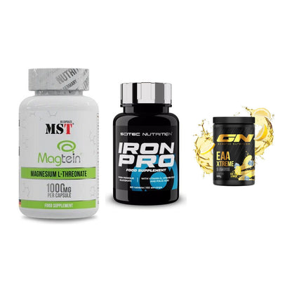 Ausdauer-Set: MST Magnesium + Scitec Iron Pro + GN EAA Xtreme – alle enthaltenen Artikel