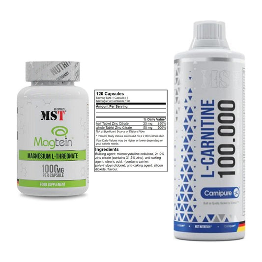 Ausdauer-Set: MST Magnesium + GN Zinc Citrate + MST L-Carnitine – alle enthaltenen Artikel