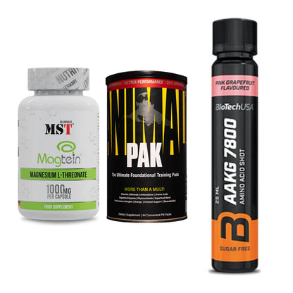 Ausdauer-Set: MST Magnesium + Universal Animal + BioTech AAKG – alle enthaltenen Artikel