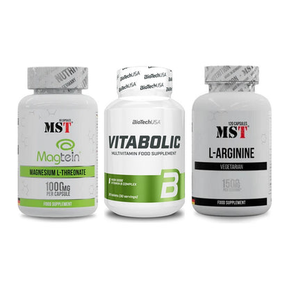 Ausdauer-Set: MST Magnesium + BioTech Vitaboli + MST L-Arginine – alle enthaltenen Artikel