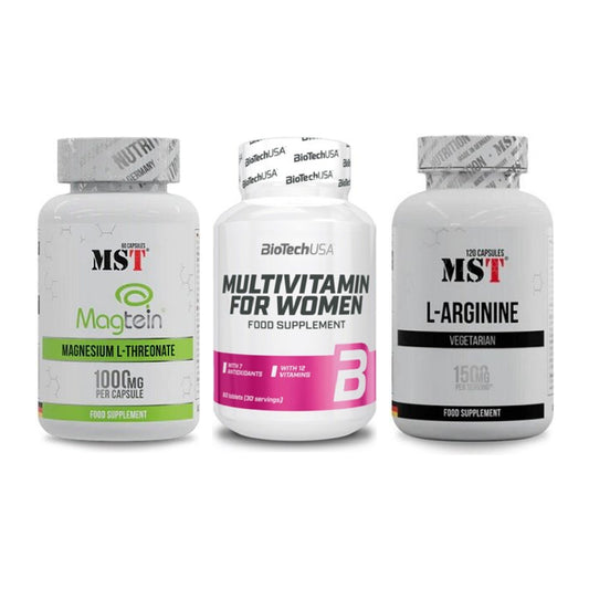 Ausdauer-Set: MST Magnesium + BioTech Multivit + MST L-Arginine – alle enthaltenen Artikel