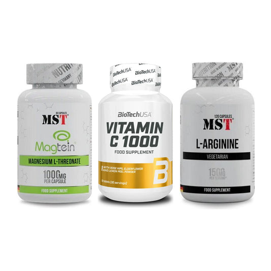 Ausdauer-Set: MST Magnesium + BioTech Vitamin + MST L-Arginine – alle enthaltenen Artikel