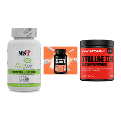 Ausdauer-Set: MST Magnesium + ESN Zinc + Body Attack 100 – alle enthaltenen Artikel