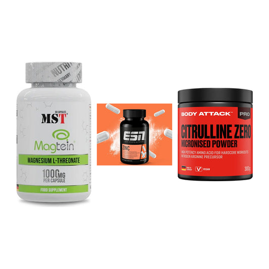 Ausdauer-Set: MST Magnesium + ESN Zinc + Body Attack 100 – alle enthaltenen Artikel