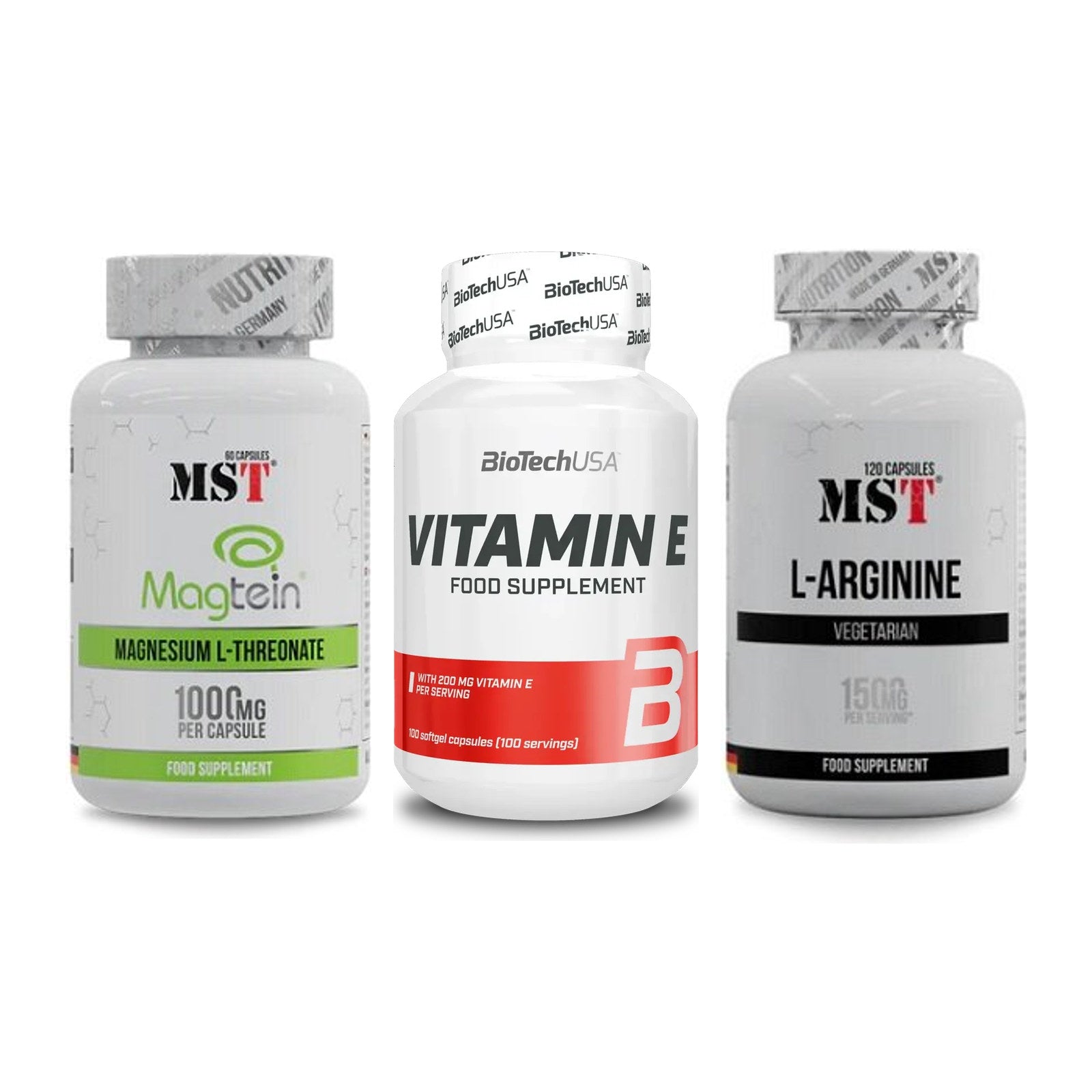 Ausdauer-Set: MST Magnesium + BioTech Vitamin + MST L-Arginine – alle enthaltenen Artikel