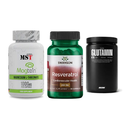 Ausdauer-Set: MST Magnesium + Swanson Resverat + Big Zone Glutami – alle enthaltenen Artikel