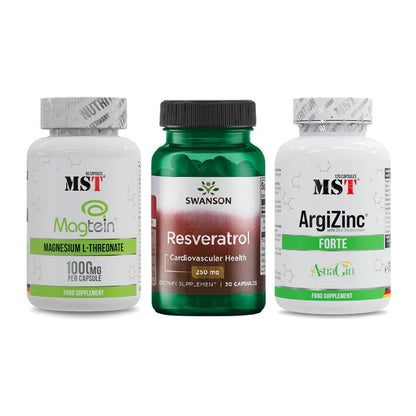 Ausdauer-Set: MST Magnesium + Swanson Resverat + MST ArgiZinc – alle enthaltenen Artikel