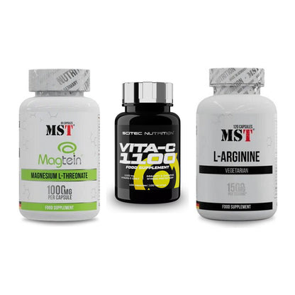 Ausdauer-Set: MST Magnesium + Scitec Vitamin C + MST L-Arginine – alle enthaltenen Artikel