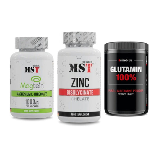 Ausdauer-Set: MST Magnesium + MST Zinc Chelate + Sinob Core – alle enthaltenen Artikel
