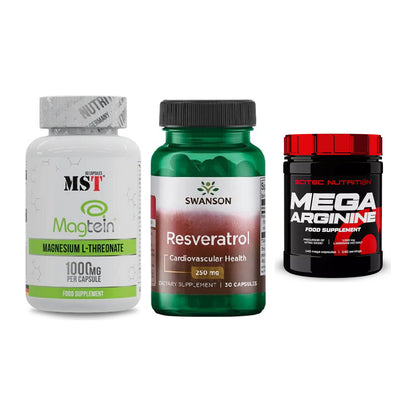 Ausdauer-Set: MST Magnesium + Swanson Resverat + Scitec Mega – alle enthaltenen Artikel