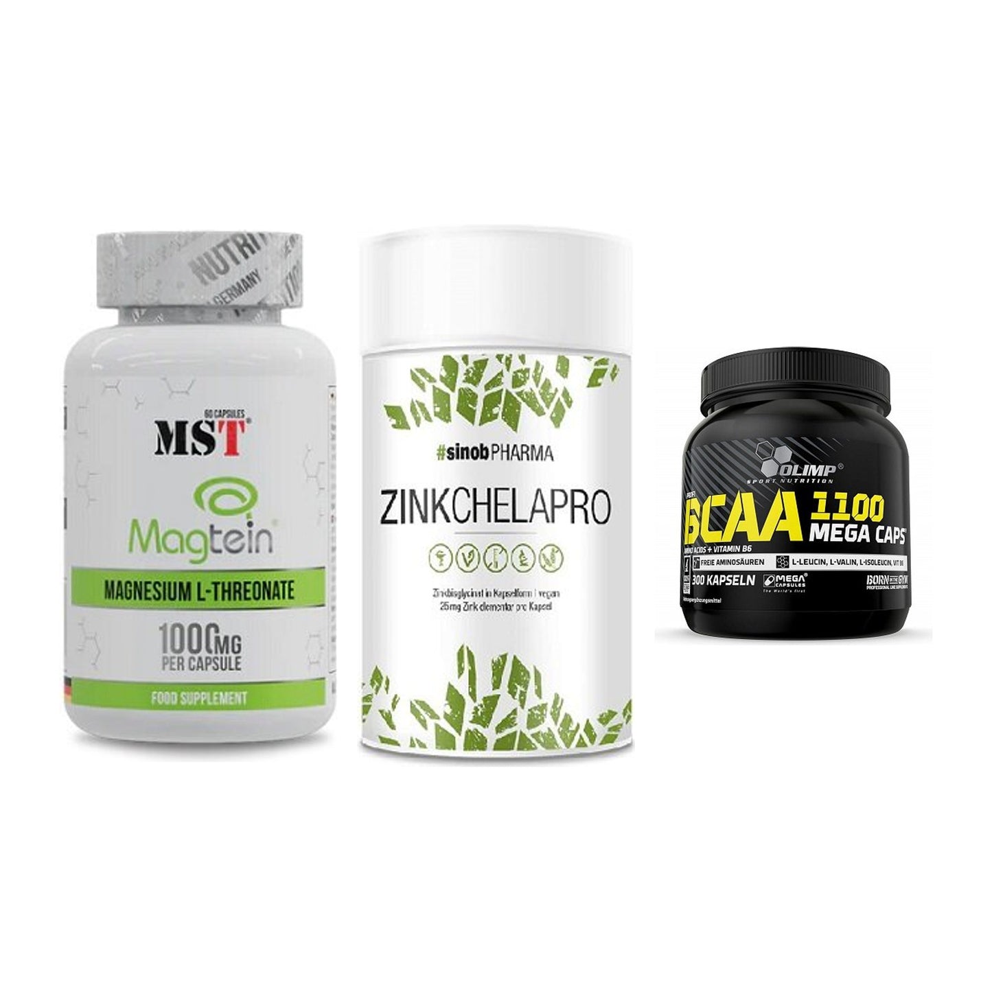 Ausdauer-Set: MST Magnesium + Sinob Zink + Olimp BCAA Mega – alle enthaltenen Artikel