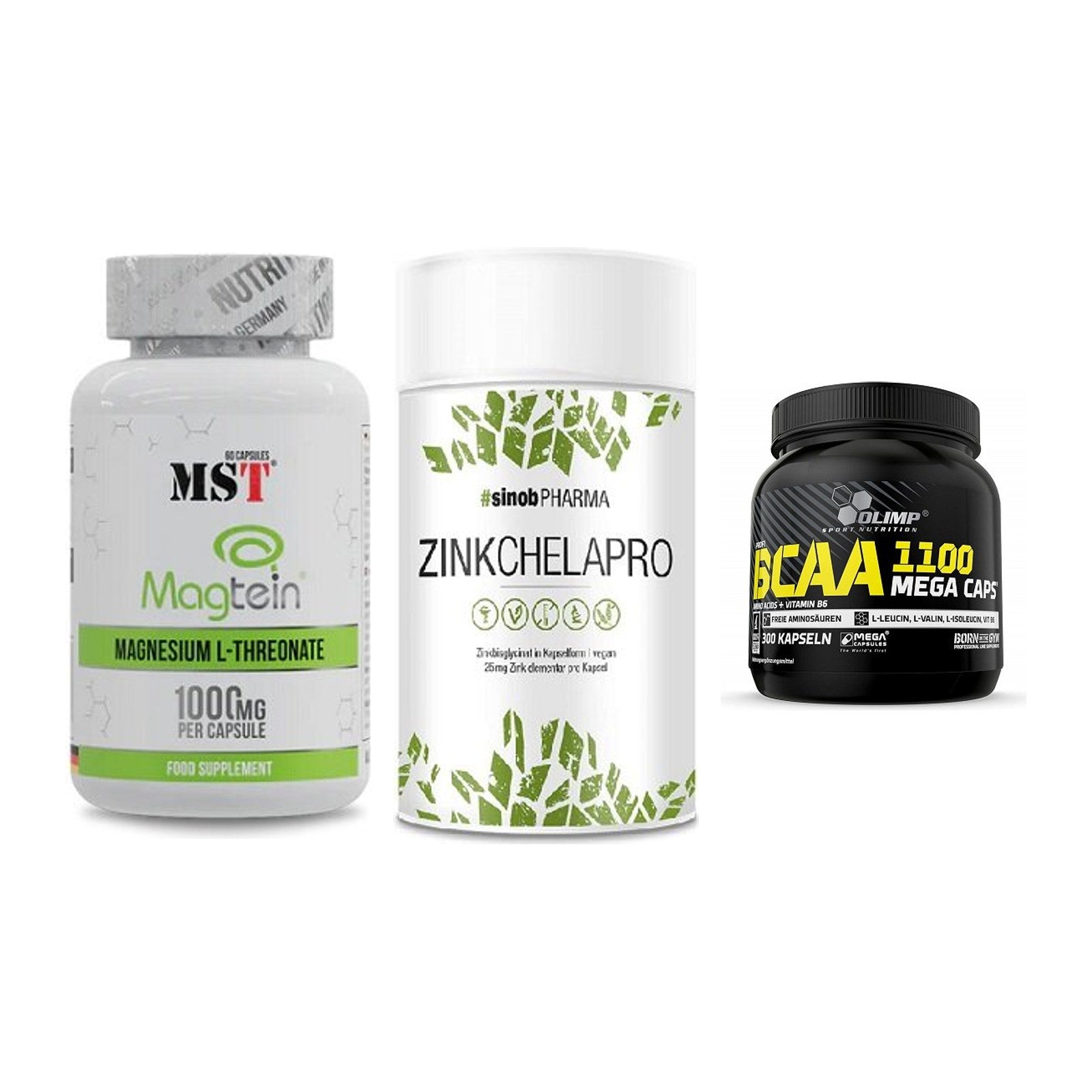 Ausdauer-Set: MST Magnesium + Sinob Zink + Olimp BCAA Mega – alle enthaltenen Artikel