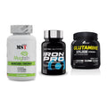 Ausdauer-Set: MST Magnesium + Scitec Iron Pro + Olimp L-Glutamin – alle enthaltenen Artikel