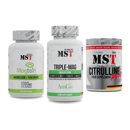 Ausdauer-Set: MST Magnesium + MST Tripple Mag + MST Citrulline – alle enthaltenen Artikel