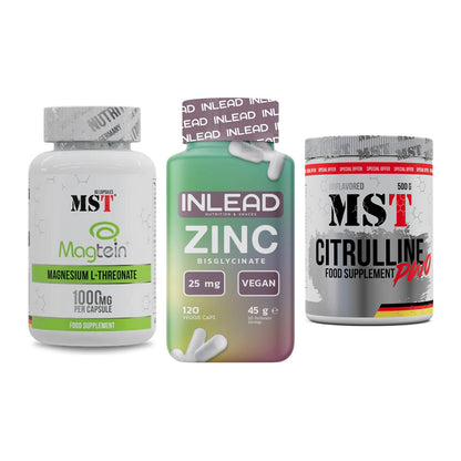 Ausdauer-Set: MST Magnesium + INLEAD Zink + MST Citrulline – alle enthaltenen Artikel