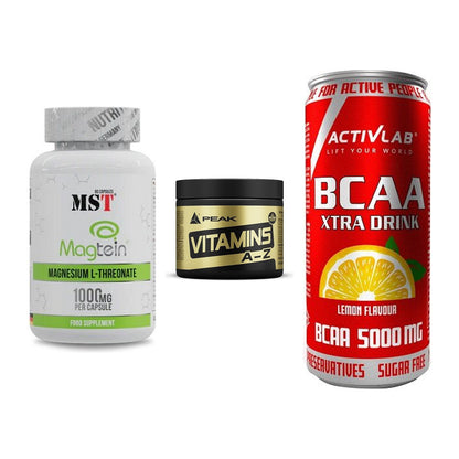 Ausdauer-Set: MST Magnesium + Peak Vitamin A-Z + Activlab BCAA – alle enthaltenen Artikel