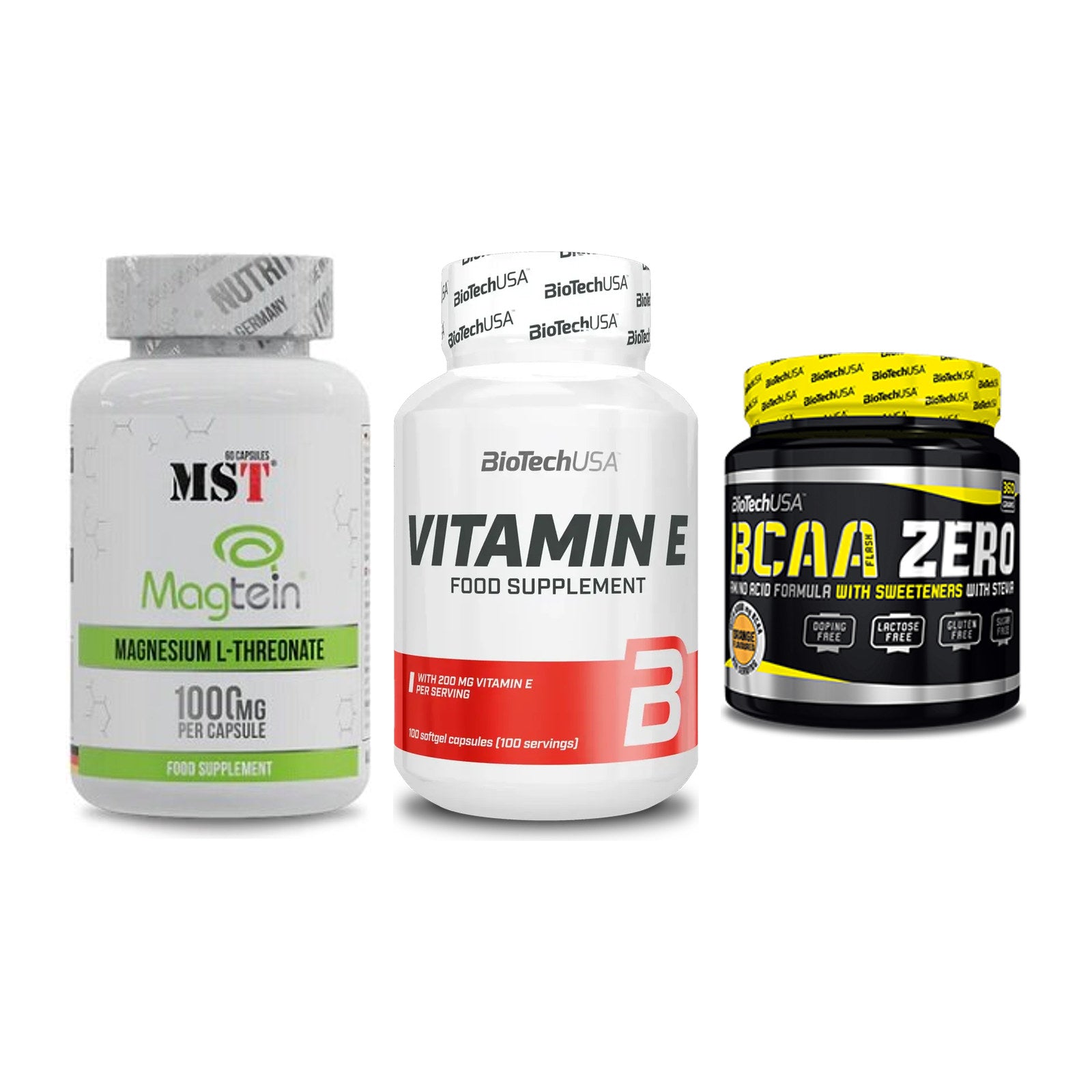 Ausdauer-Set: MST Magnesium + BioTech Vitamin + BioTech BCAA – alle enthaltenen Artikel