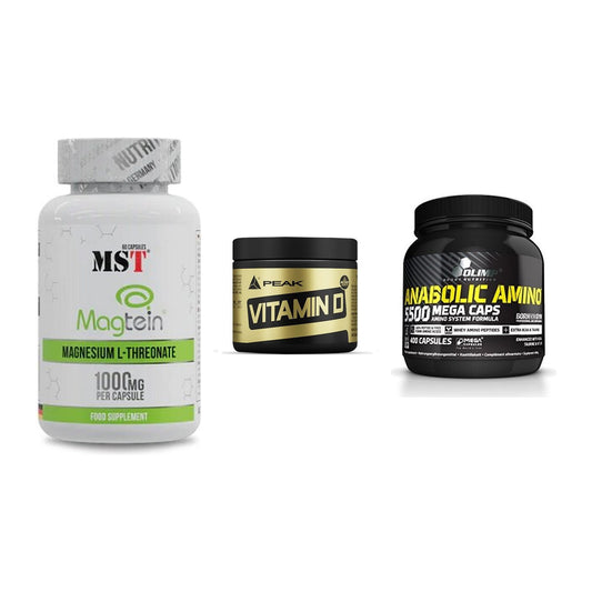 Ausdauer-Set: MST Magnesium + Peak Vitamin D + Olimp Anabolic – alle enthaltenen Artikel