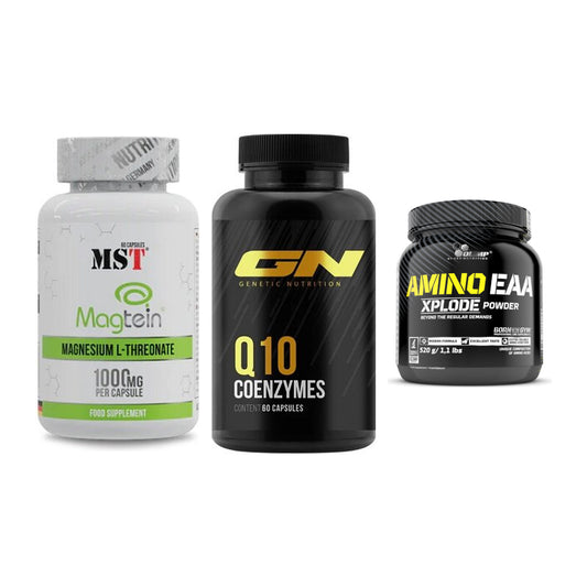 Ausdauer-Set: MST Magnesium + GN Q10 Health + Olimp Amino EAA – alle enthaltenen Artikel