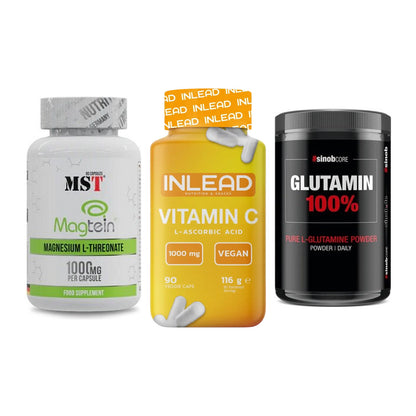 Ausdauer-Set: MST Magnesium + INLEAD Vitamin C + Sinob Core – alle enthaltenen Artikel