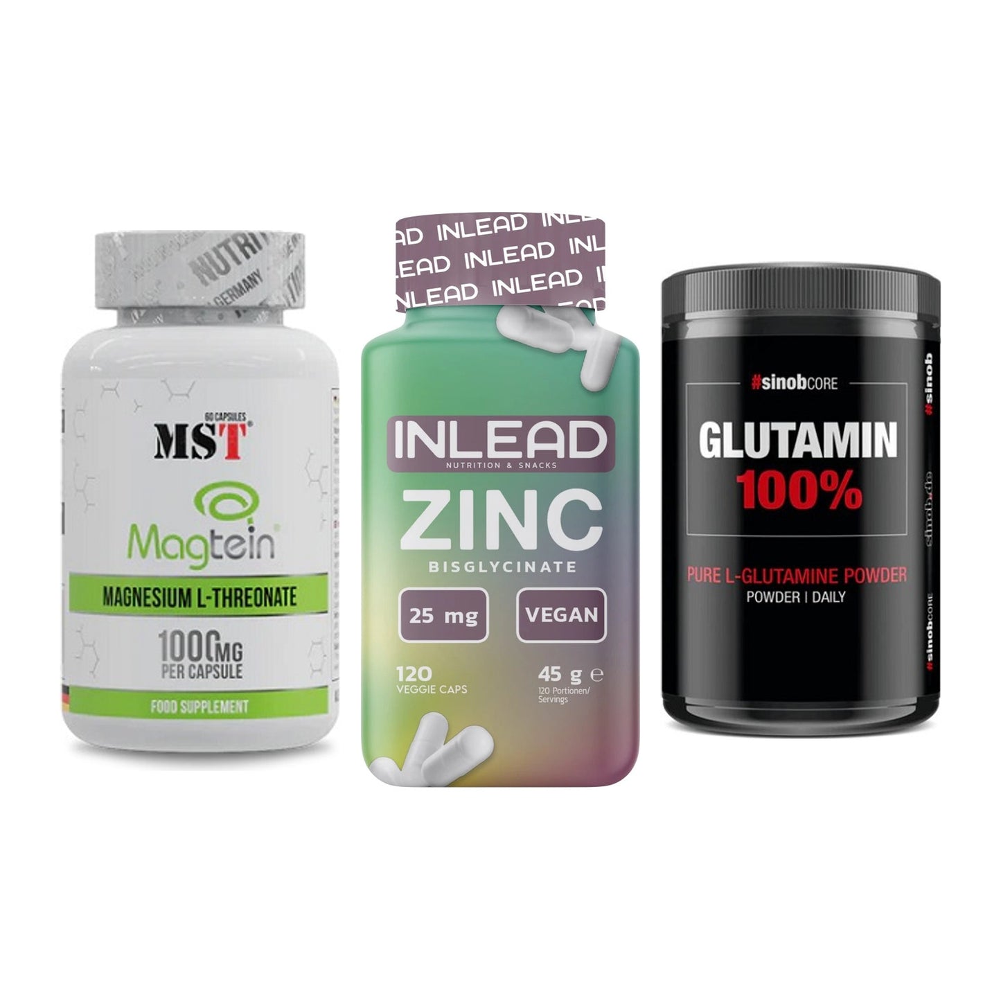 Ausdauer-Set: MST Magnesium + INLEAD Zink + Sinob Core – alle enthaltenen Artikel