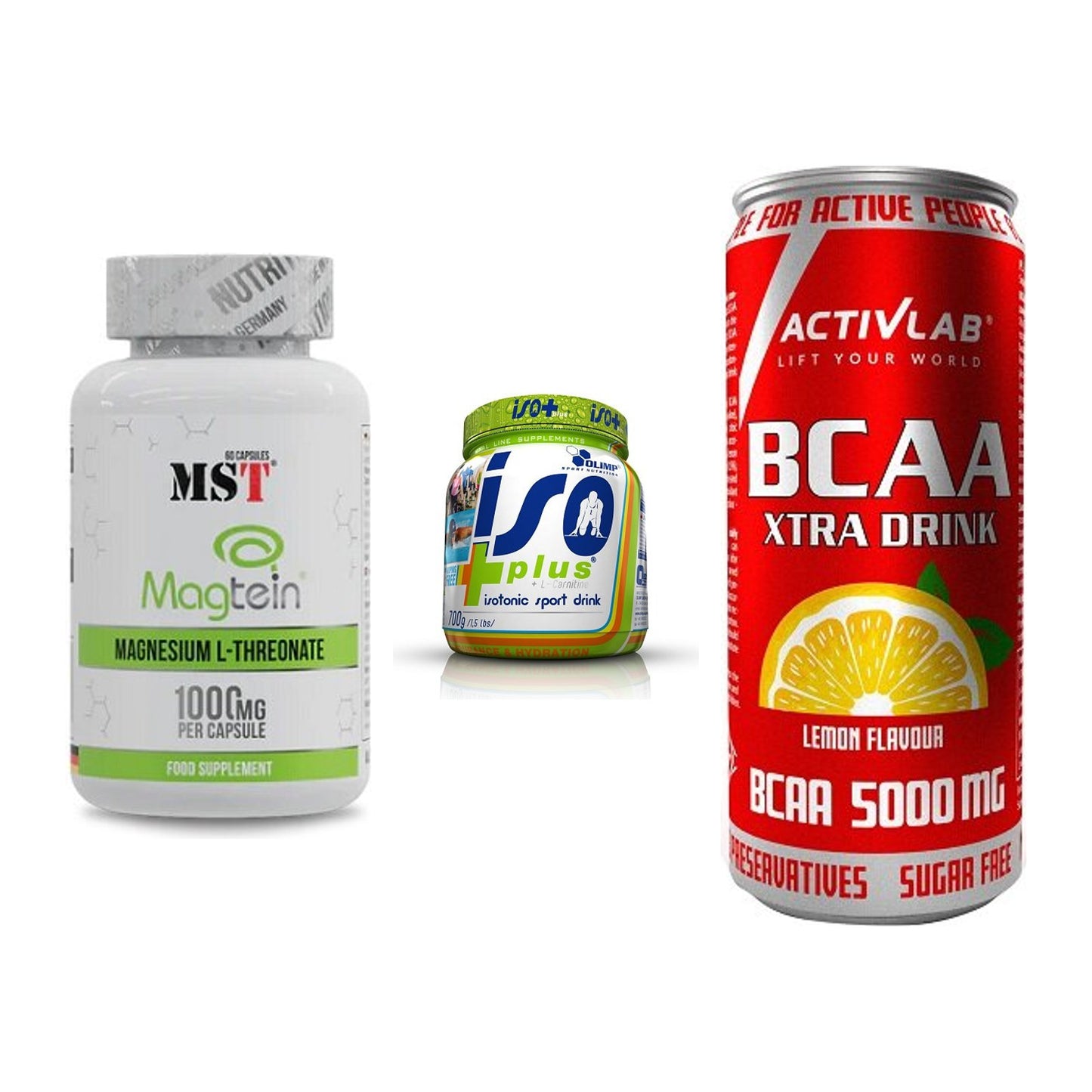 Ausdauer-Set: MST Magnesium + Olimp Iso Plus + Activlab BCAA – alle enthaltenen Artikel
