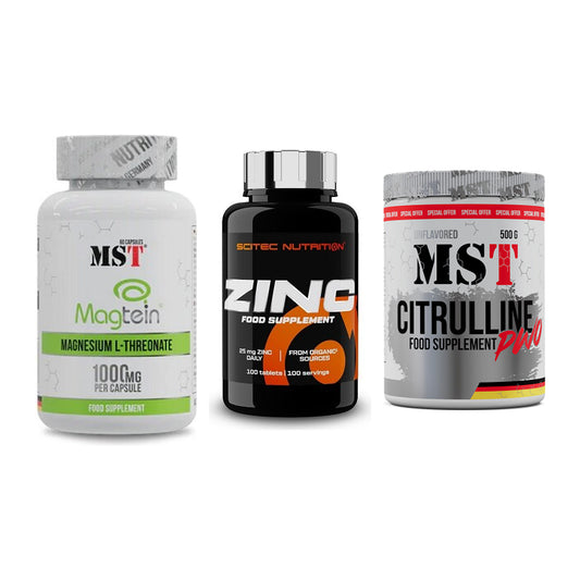 Ausdauer-Set: MST Magnesium + Scitec Zinc + MST Citrulline – alle enthaltenen Artikel