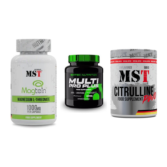 Ausdauer-Set: MST Magnesium + Scitec Multi Pro + MST Citrulline – alle enthaltenen Artikel