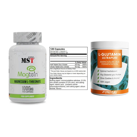 Ausdauer-Set: MST Magnesium + GN Zinc Citrate + ProFuel Glutamin – alle enthaltenen Artikel