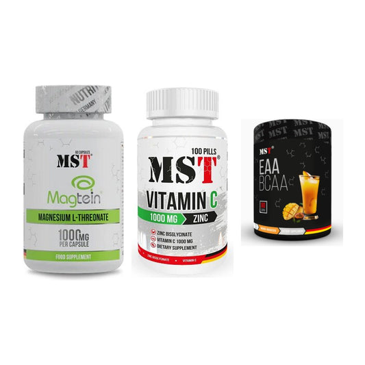 Ausdauer-Set: MST Magnesium + MST Vitamin C + MST EAA & BCAA – alle enthaltenen Artikel