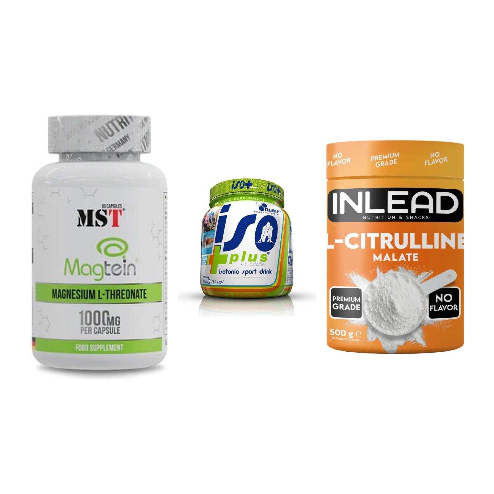 Ausdauer-Set: MST Magnesium + Olimp Iso Plus + INLEAD L-Citrull – alle enthaltenen Artikel
