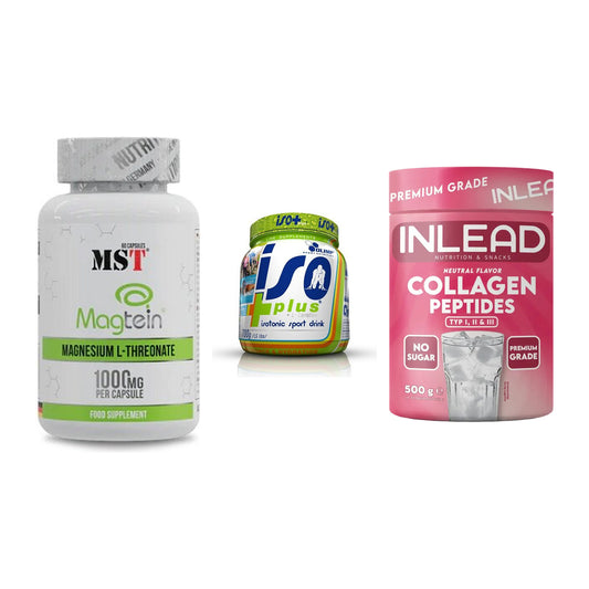 Ausdauer-Set: MST Magnesium + Olimp Iso Plus + INLEAD Collagen – alle enthaltenen Artikel