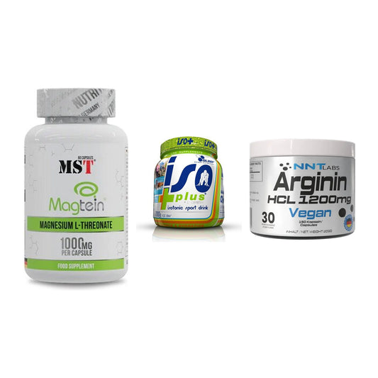 Ausdauer-Set: MST Magnesium + Olimp Iso Plus + NNT Arginin HCL – alle enthaltenen Artikel