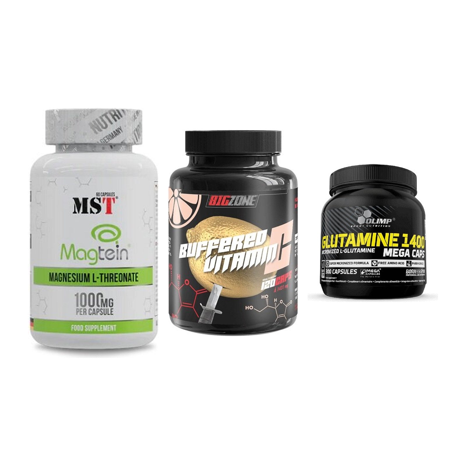Ausdauer-Set: MST Magnesium + Big Zone Buffere + Olimp L-Glutamin – alle enthaltenen Artikel
