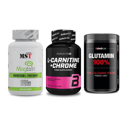 Ausdauer-Set: MST Magnesium + BioTech L-Carnit + Sinob Core – alle enthaltenen Artikel
