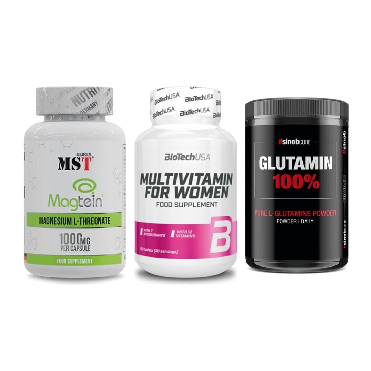 Ausdauer-Set: MST Magnesium + BioTech Multivit + Sinob Core – alle enthaltenen Artikel