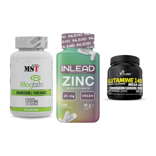Ausdauer-Set: MST Magnesium + INLEAD Zink + Olimp L-Glutamin – alle enthaltenen Artikel