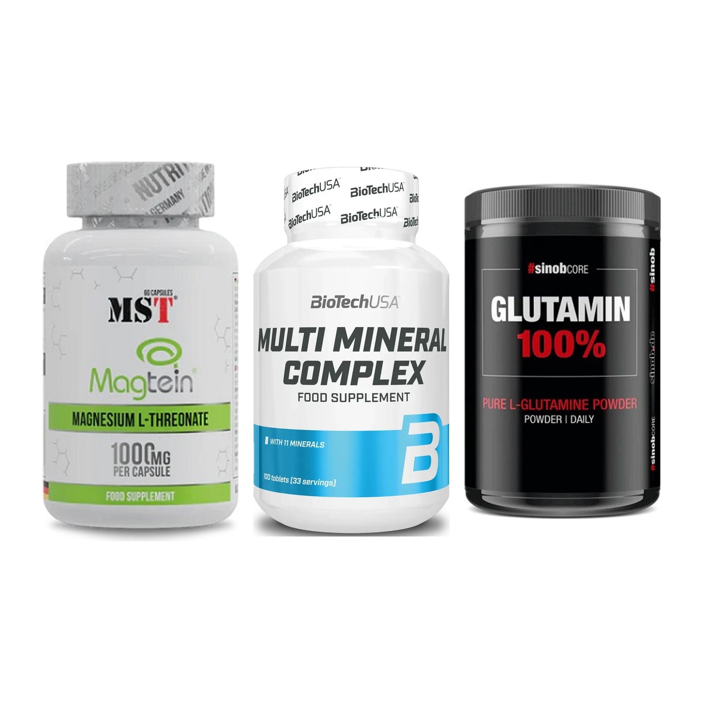 Ausdauer-Set: MST Magnesium + BioTech Multi + Sinob Core – alle enthaltenen Artikel