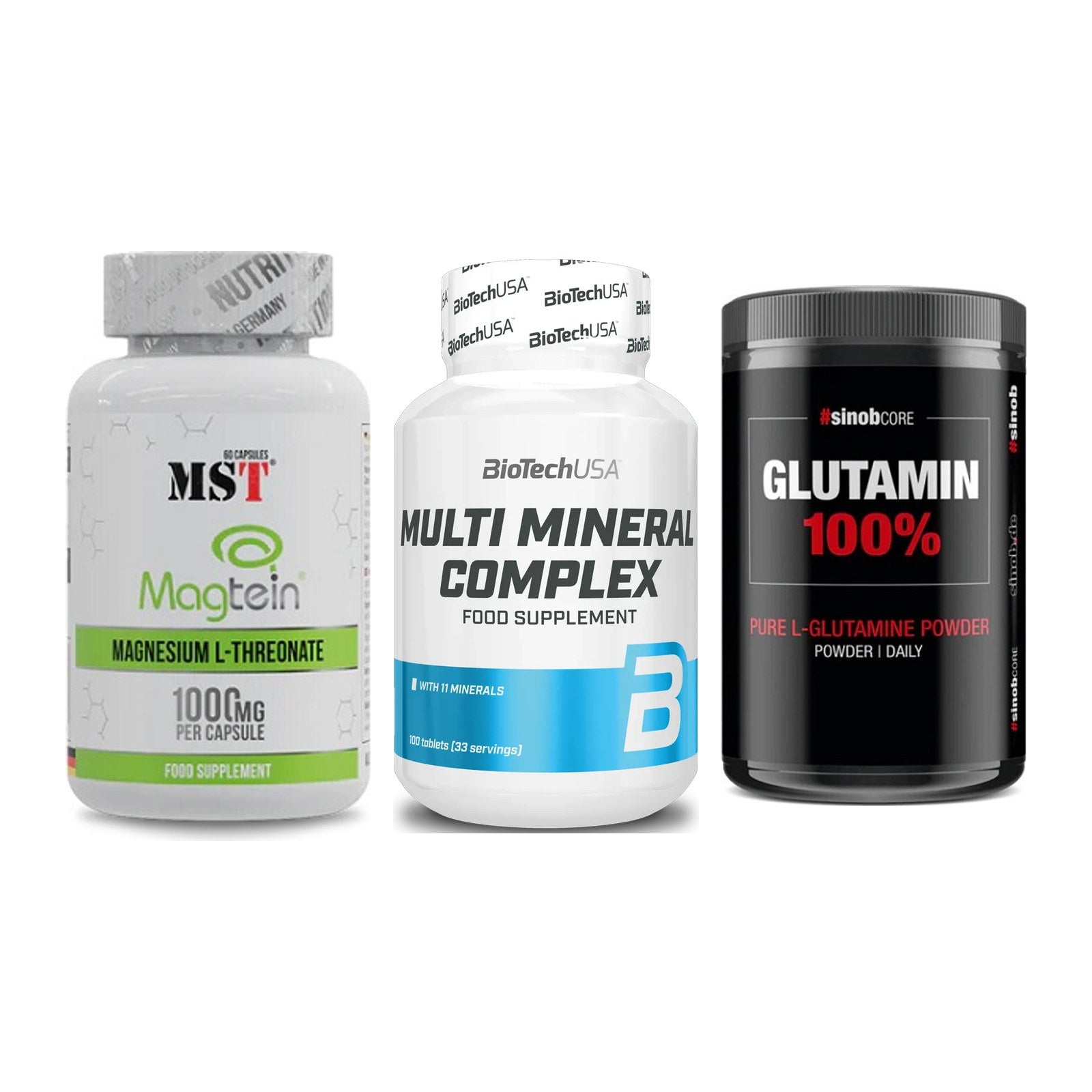 Ausdauer-Set: MST Magnesium + BioTech Multi + Sinob Core – alle enthaltenen Artikel