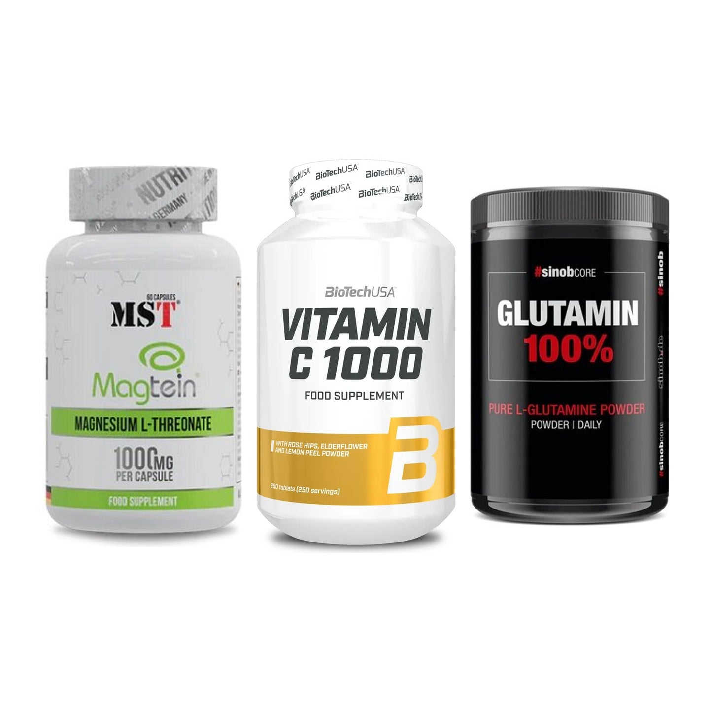 Ausdauer-Set: MST Magnesium + BioTech Vitamin + Sinob Core – alle enthaltenen Artikel