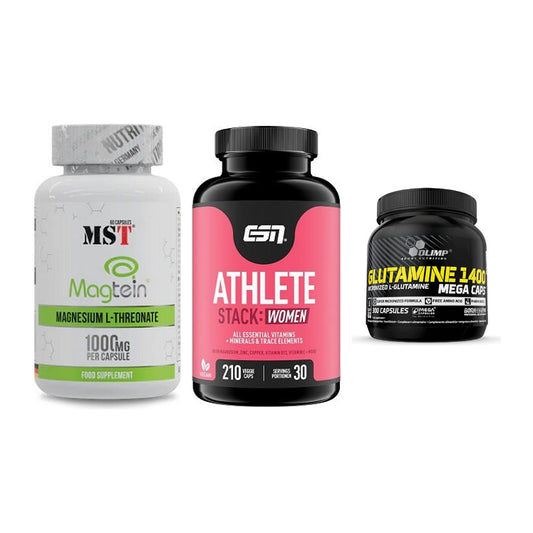 Ausdauer-Set: MST Magnesium + ESN Athlete + Olimp L-Glutamin – alle enthaltenen Artikel