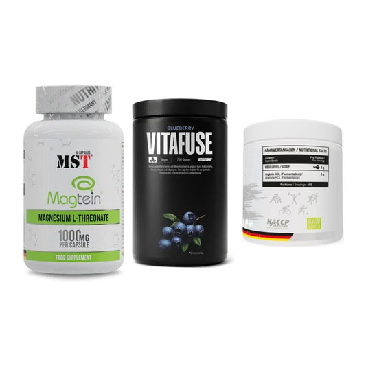 Ausdauer-Set: MST Magnesium + Big Zone Vitafus + MST Arginine HCL – alle enthaltenen Artikel