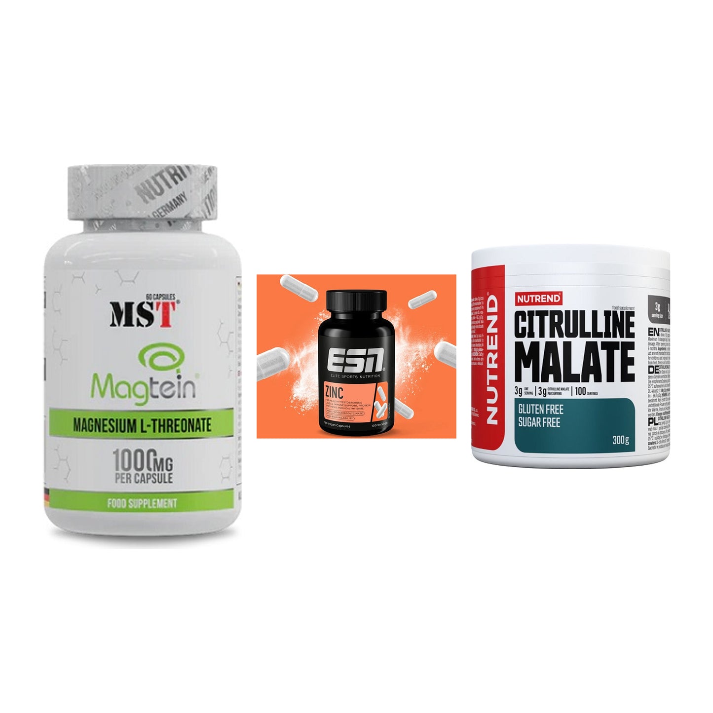 Ausdauer-Set: MST Magnesium + ESN Zinc + Nutrend Citrulli – alle enthaltenen Artikel
