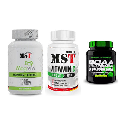 Ausdauer-Set: MST Magnesium + MST Vitamin C + Scitec BCAA – alle enthaltenen Artikel