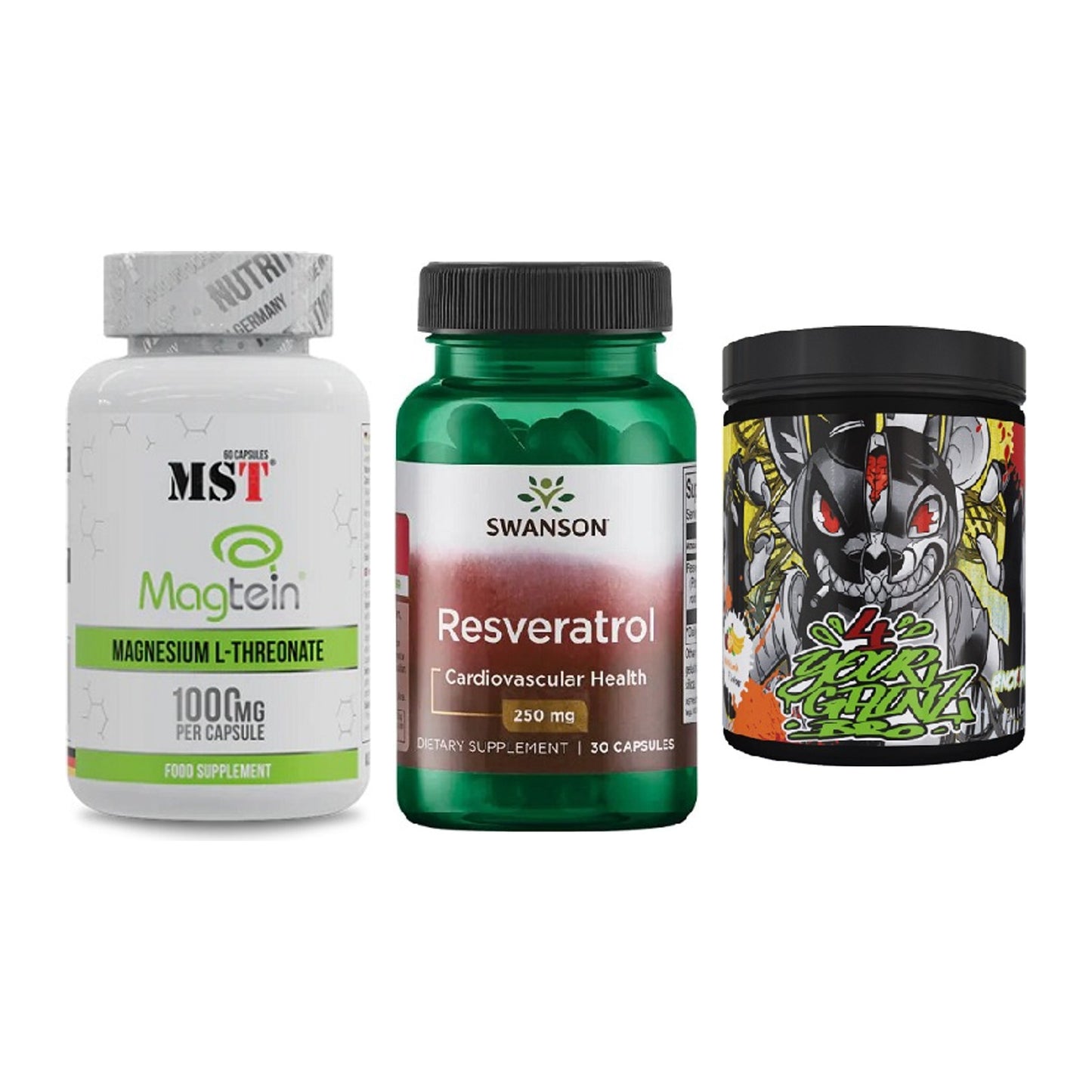 Ausdauer-Set: MST Magnesium + Swanson Resverat + BPS-Pharma EAA´s – alle enthaltenen Artikel